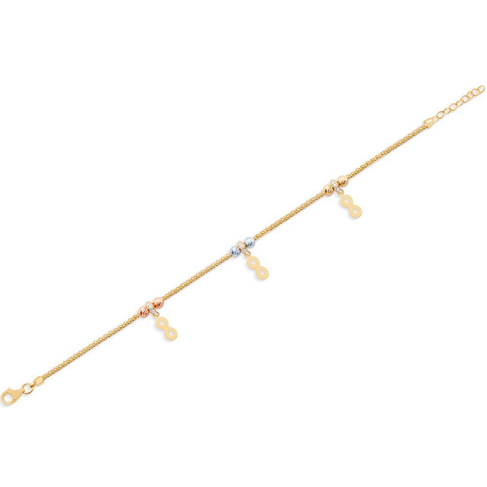 14 Ayar 3 Renkli Altın Dorika Bileklik