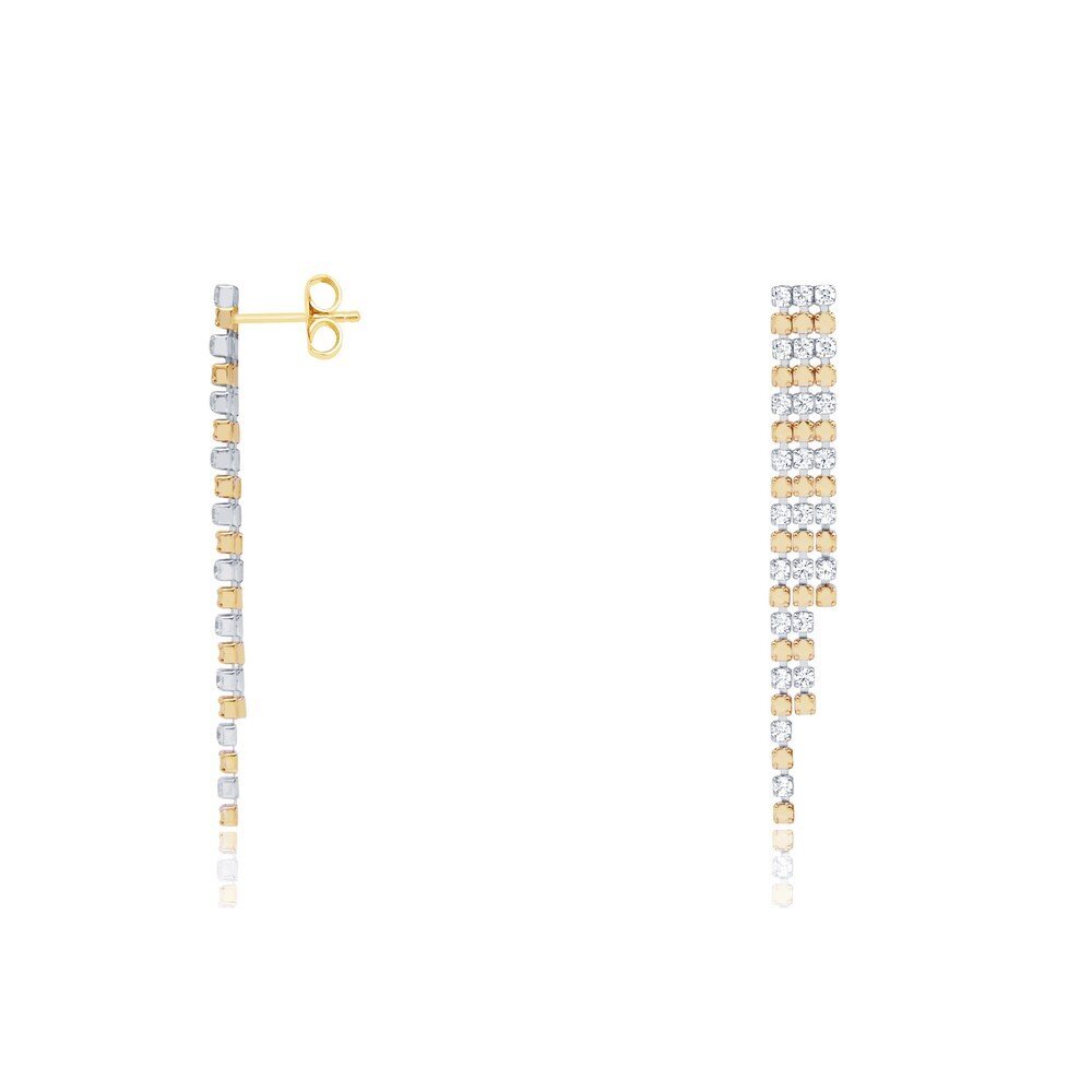 14 Ayar Sarı Altın Su Yolu Küpe GG00014894 | Gülaylar