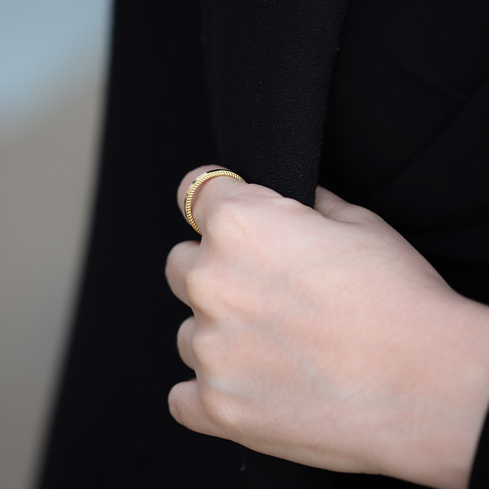 8 Ayar Sarı Altın Ajda Yüzük