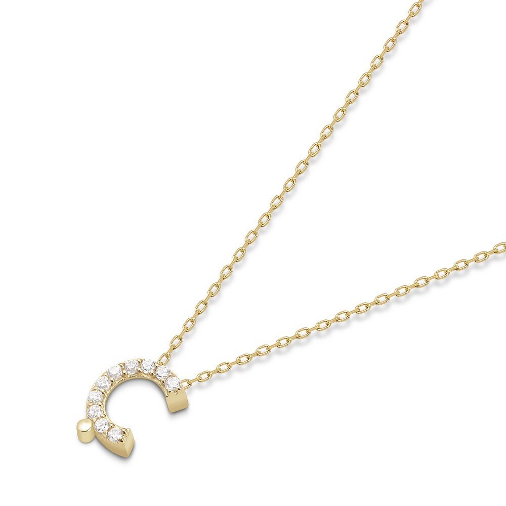 14 Ayar Sarı Altın Ç Harf Kolye