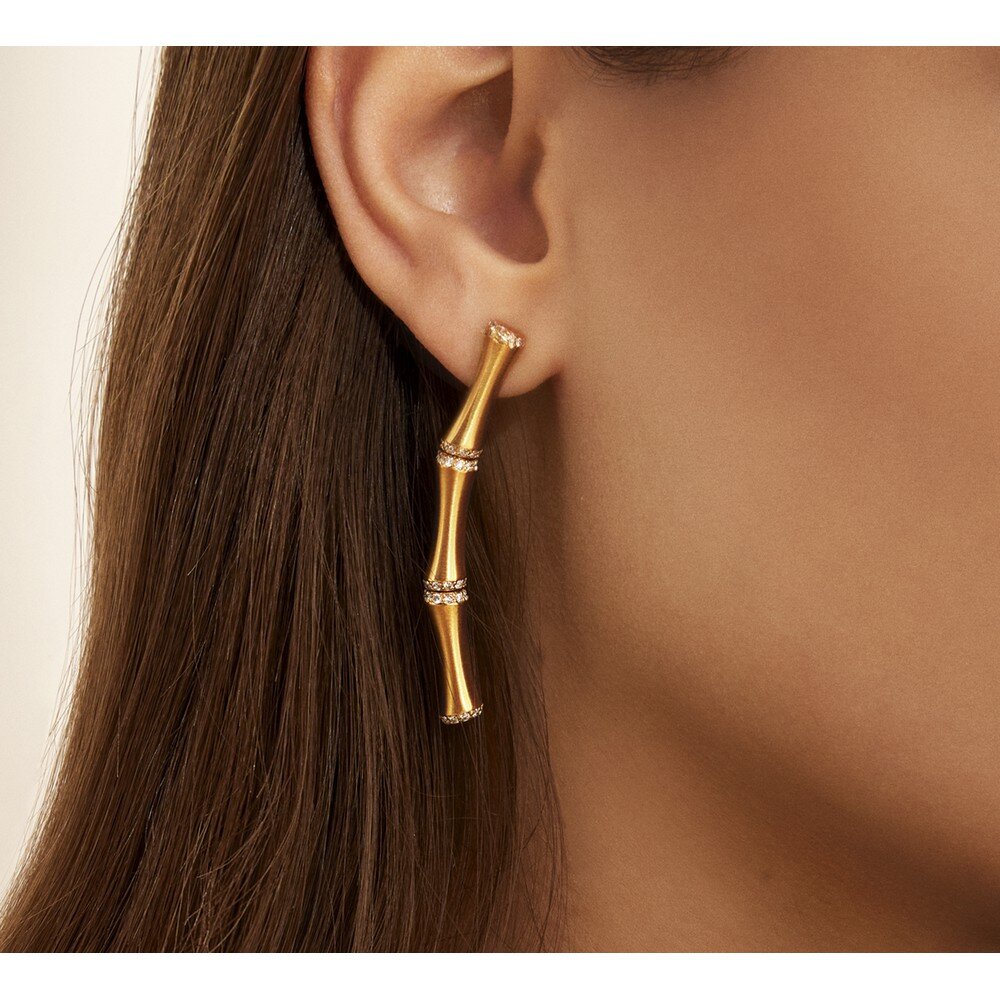 0,63 Karat Pave Pırlanta Küpe