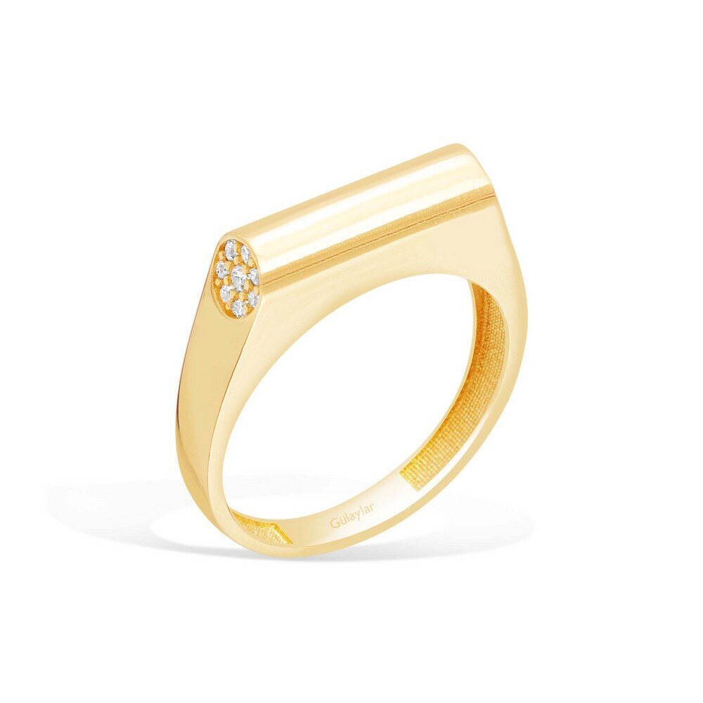 14 Ayar Sarı Altın Trend Minimal Yüzük