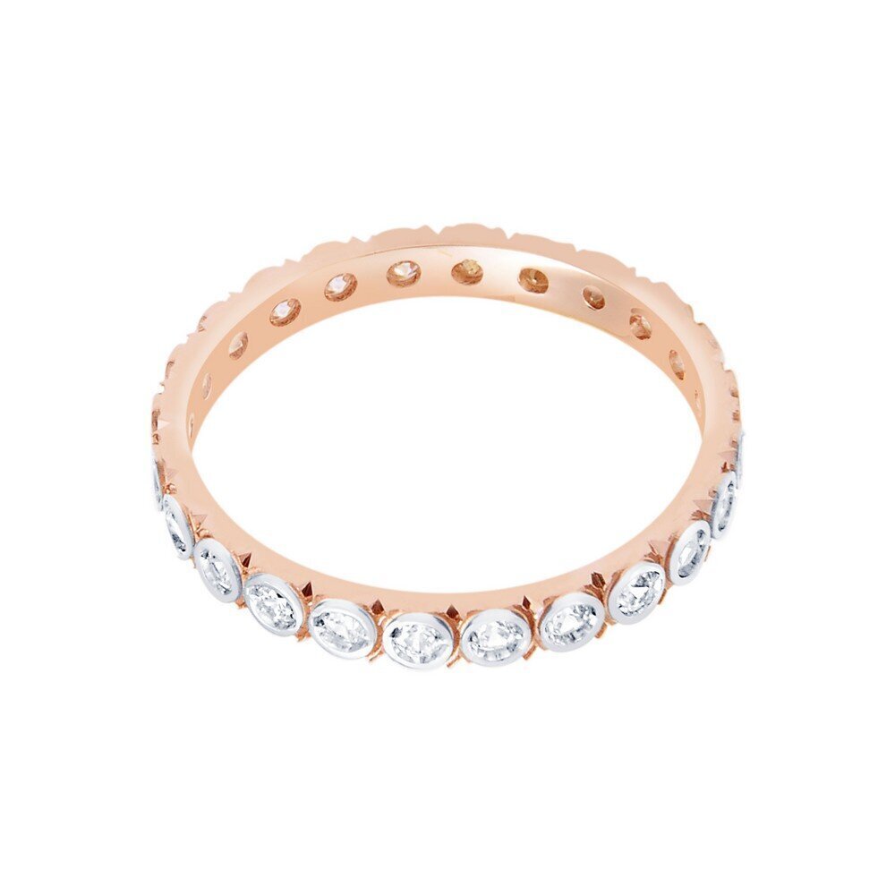 14 Ayar Rose-Beyaz Altın Modern Alyans