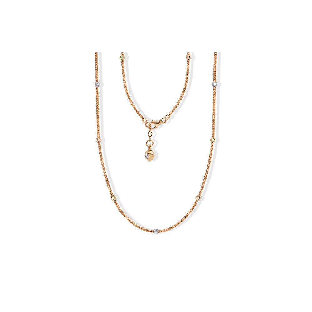 14 Ayar 3 Renkli Altın Dorika Zincir Kolye