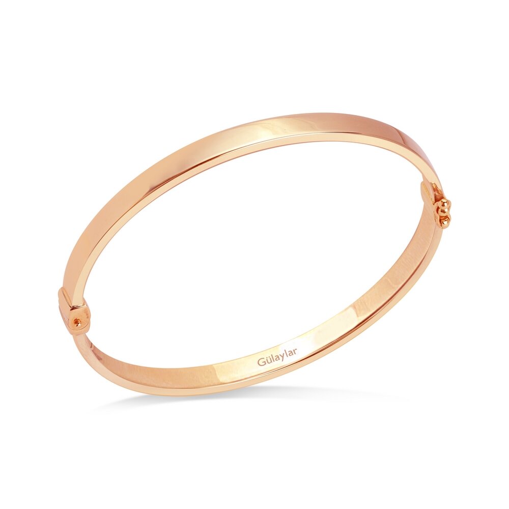 14 Ayar Rose Altın Kibrit Çöpü Kelepçe Bilezik