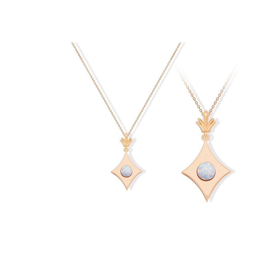 14 Ayar Rose Altın Trend Opal Kolye