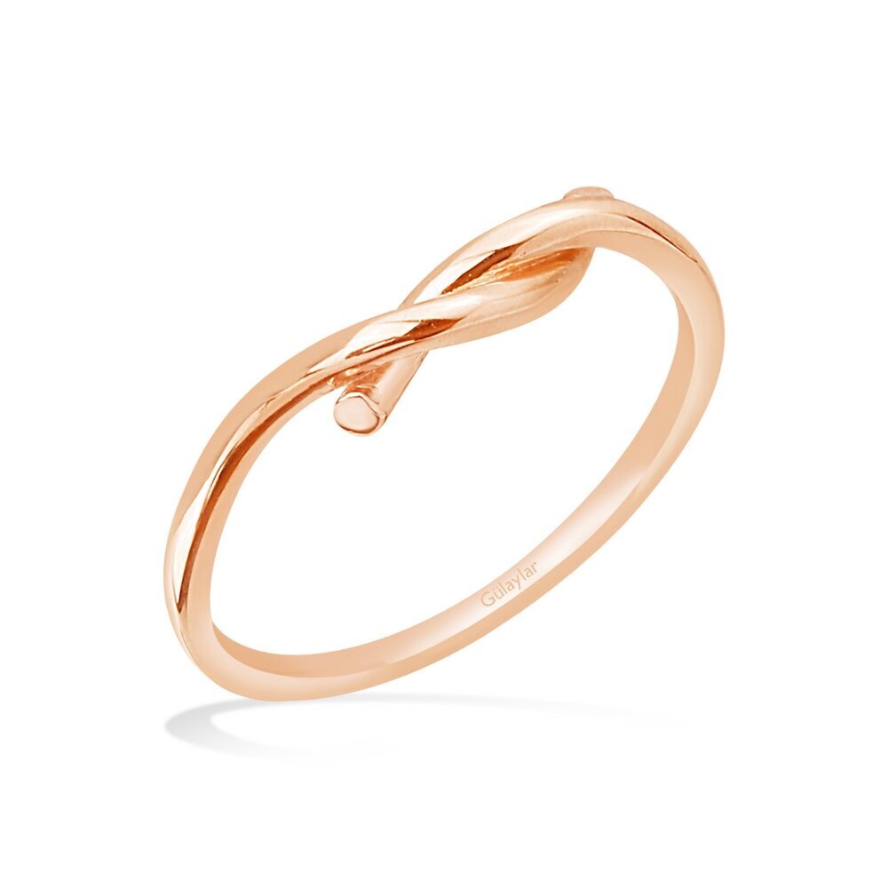 14 Ayar Rose Altın Minimal Yüzük