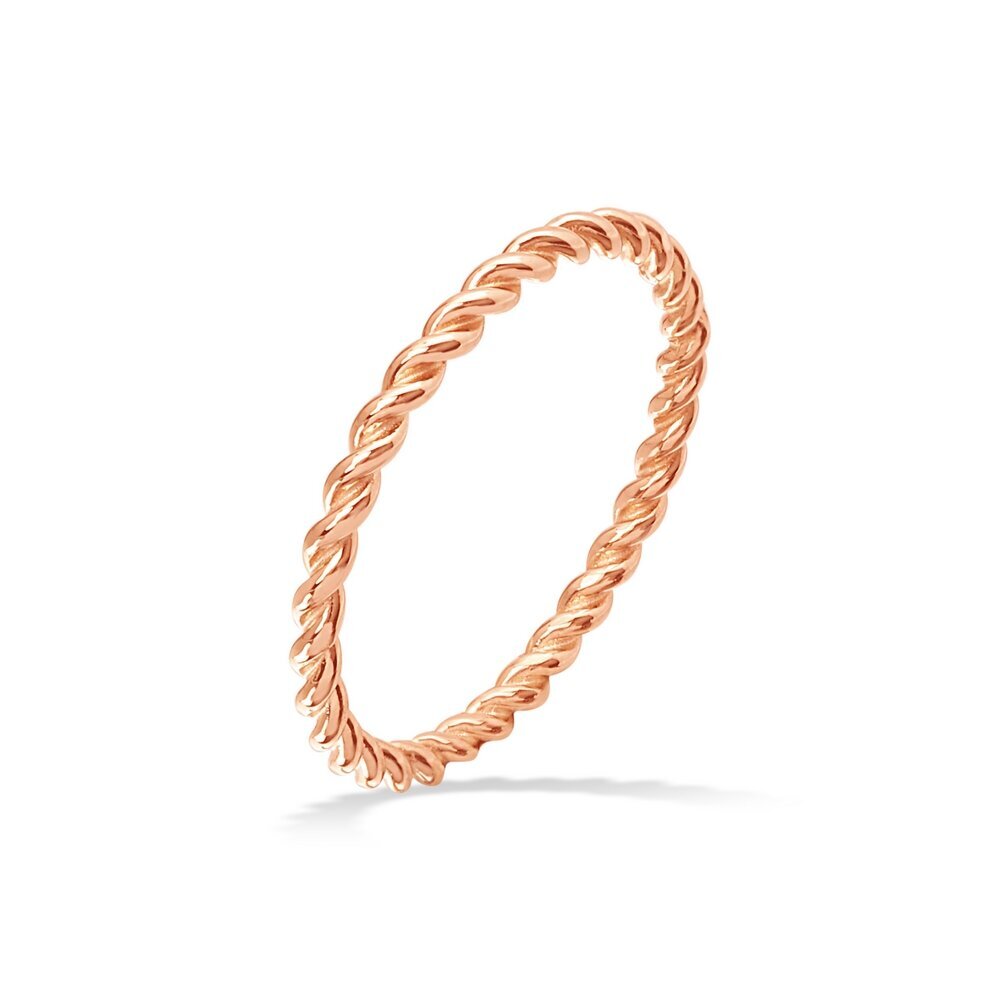 14 Ayar Rose Altın Minimal Yüzük