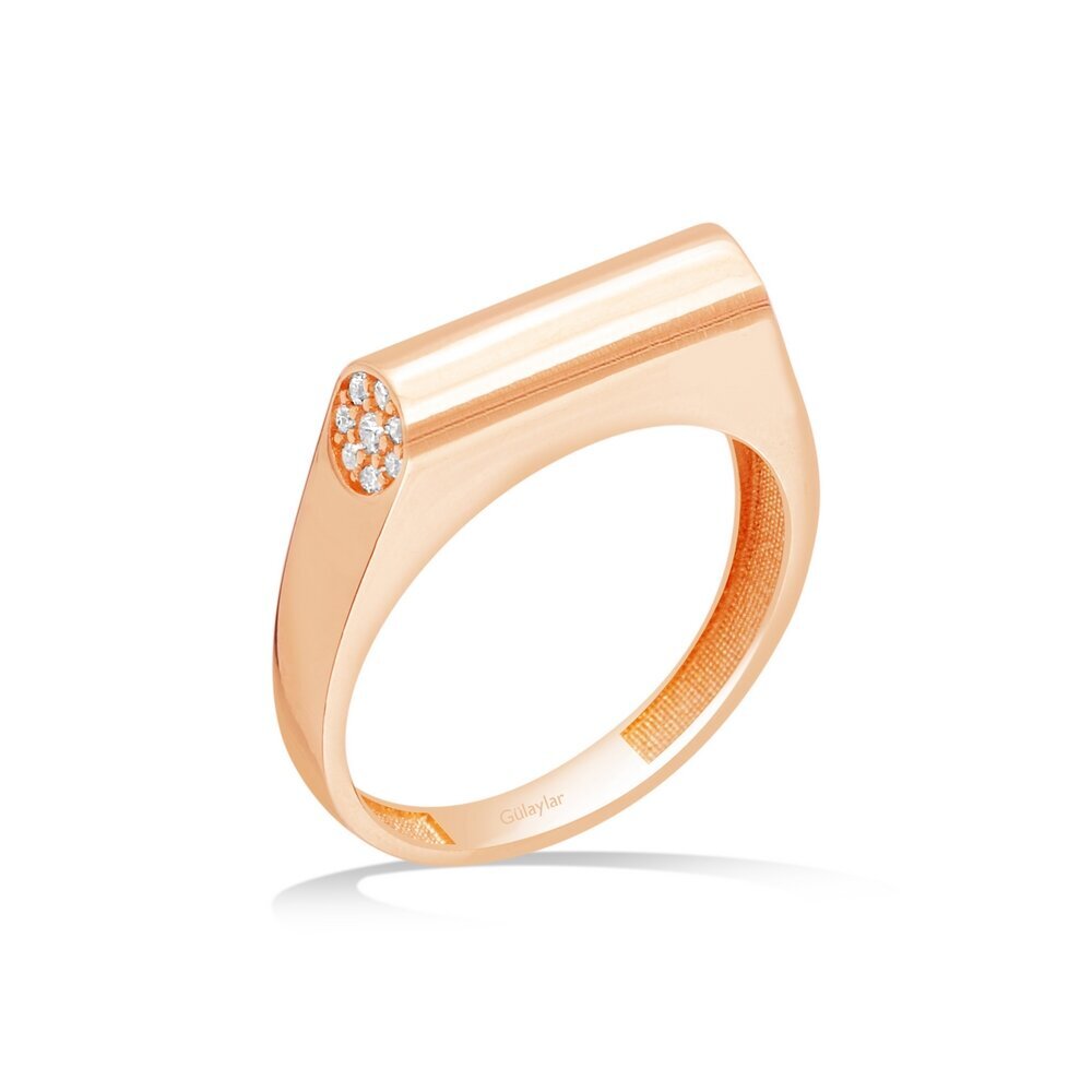 14 Ayar Rose Altın Trend Minimal Yüzük