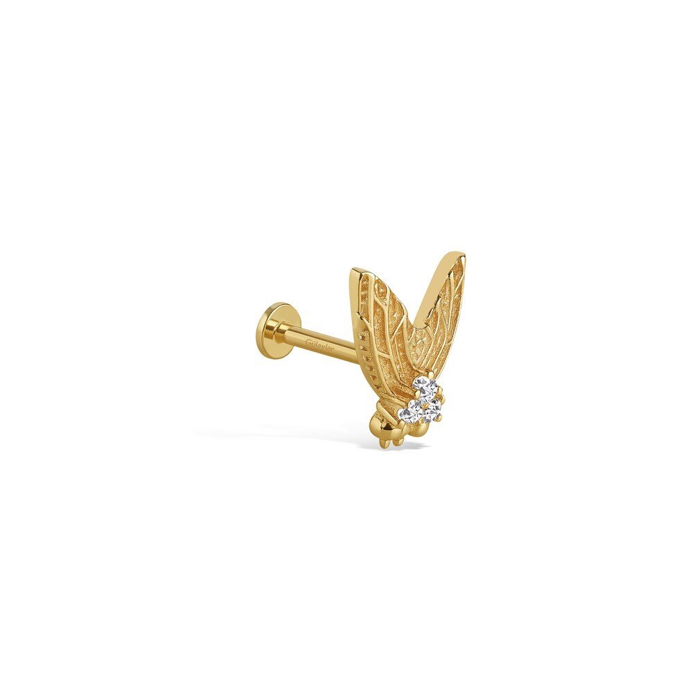 14 Ayar Sarı Altın Arı Tragus Piercing