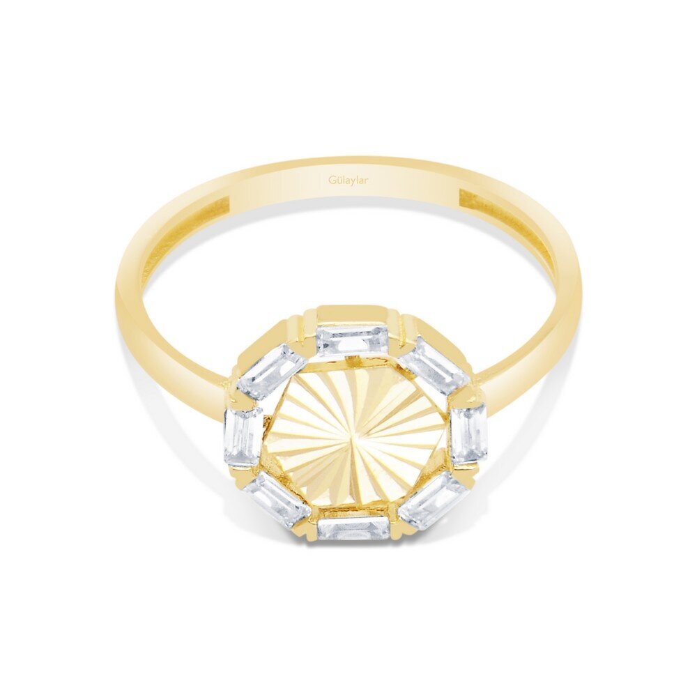 14 Ayar Sarı Altın Baget Yüzük