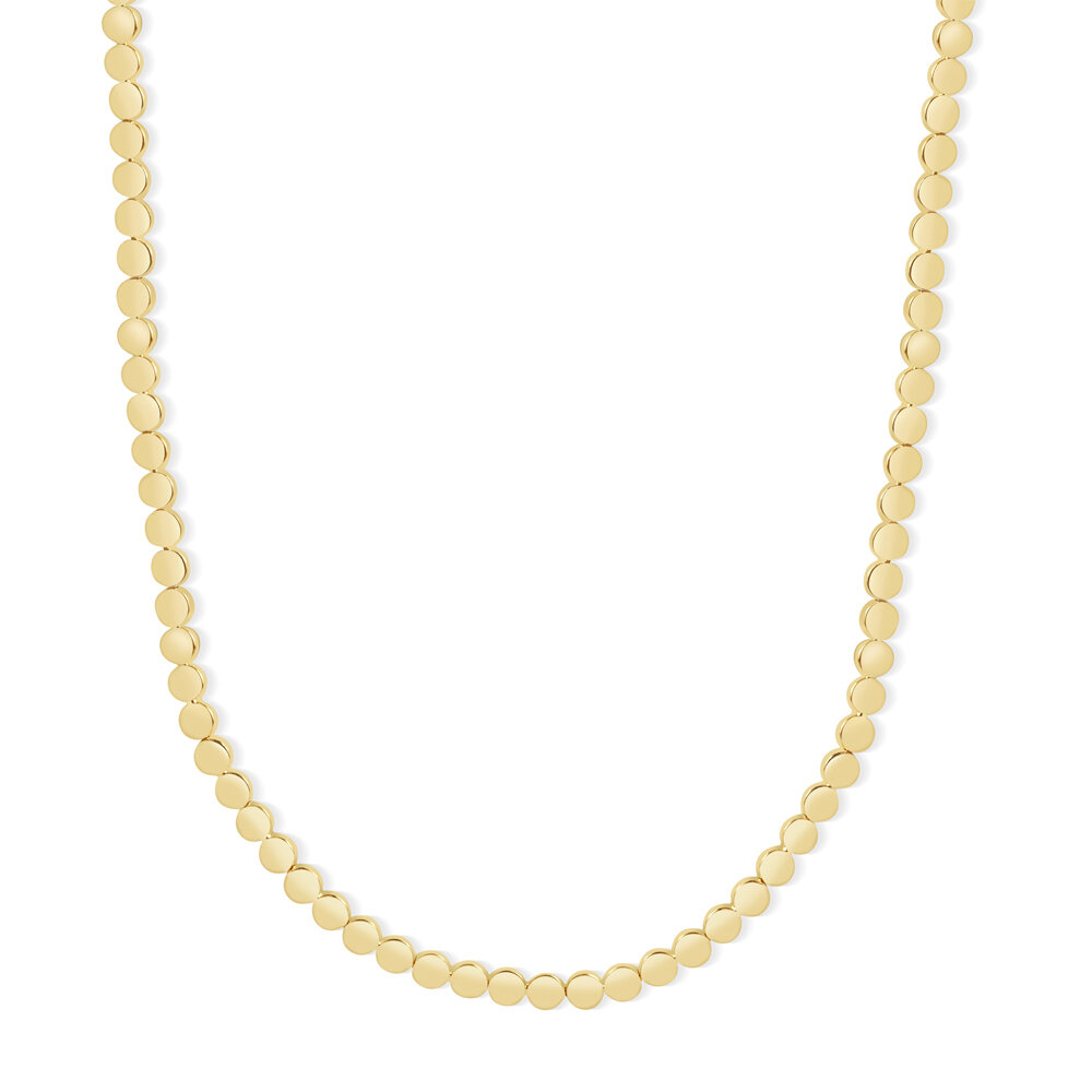 14 Ayar Sarı Altın Geometrik Taşsız Gerdanlık Kolye