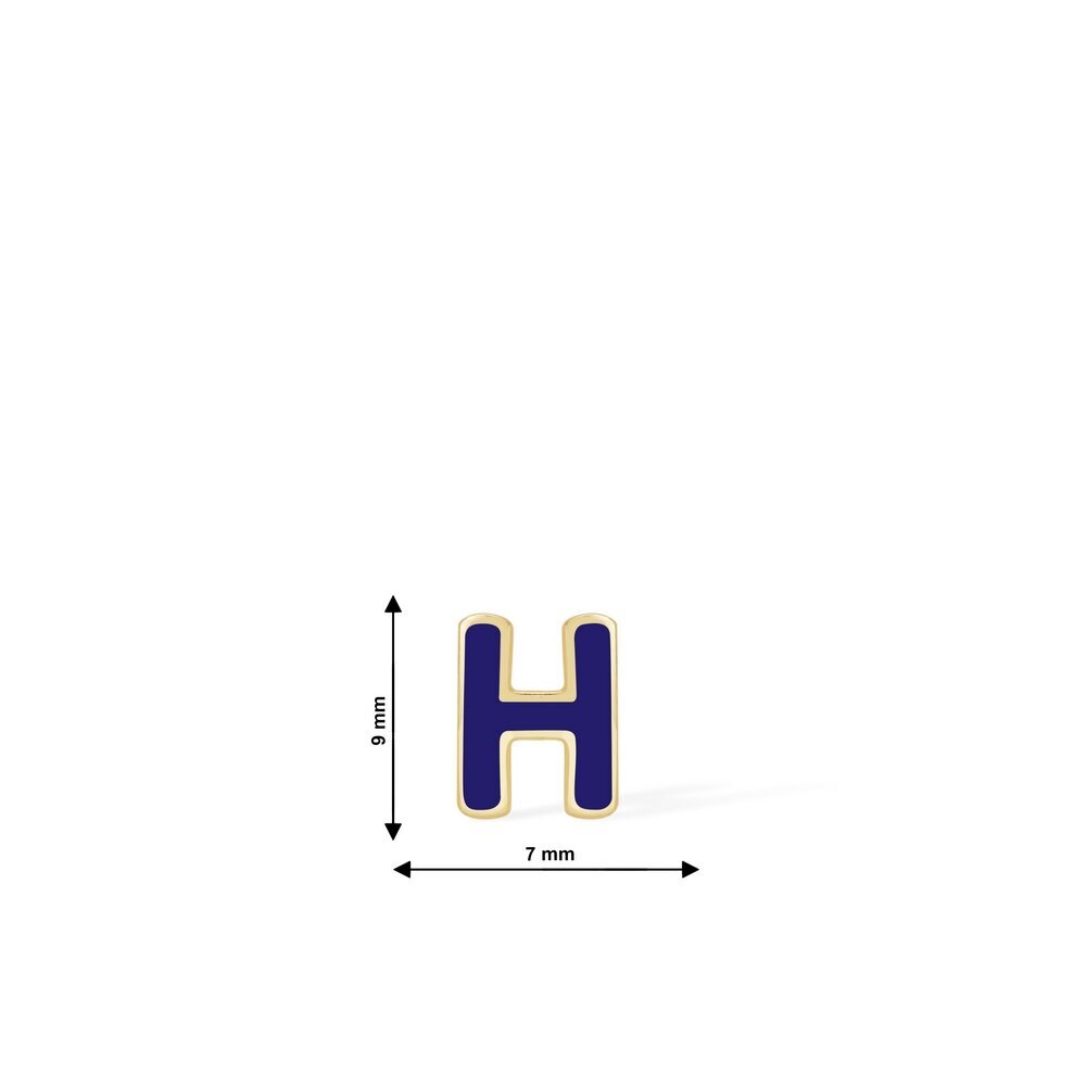 14 Ayar Sarı Altın H Harf Küpe