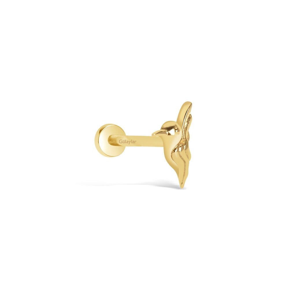 14 Ayar Sarı Altın Kuş Tragus Piercing