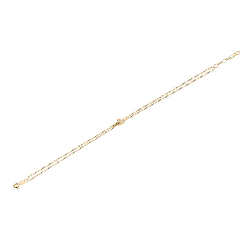 14 Ayar Sarı Altın Lotus Minimal Bileklik