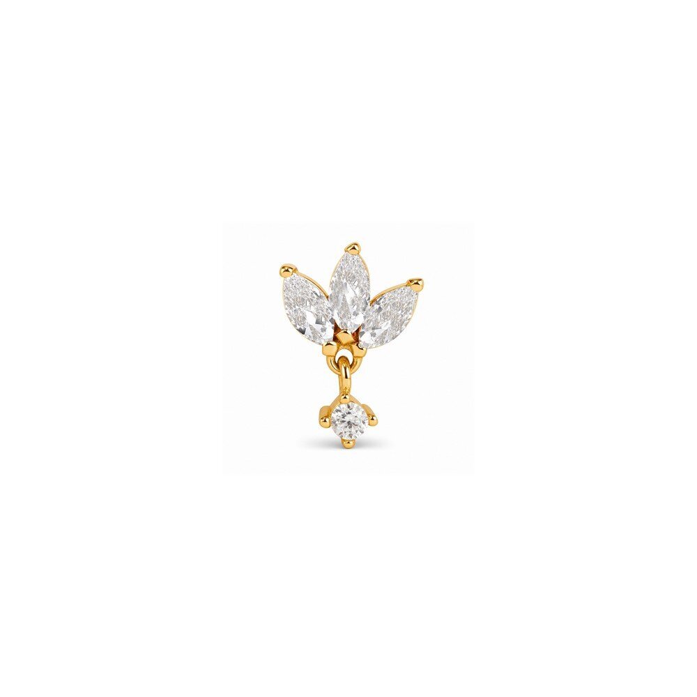 14 Ayar Sarı Altın Taşlı Piercing