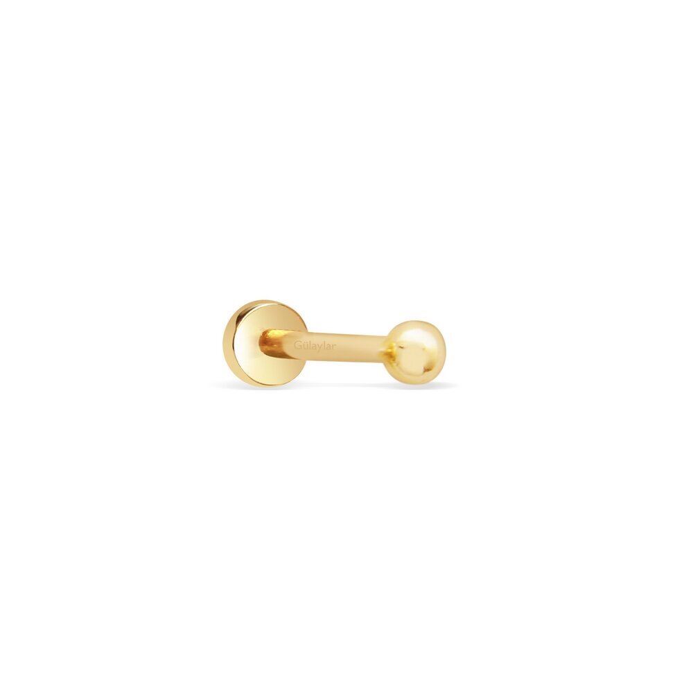 14 Ayar Sarı Altın Top Tragus Piercing