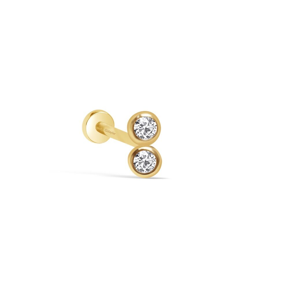 14 Ayar Sarı Altın Top Tragus Piercing