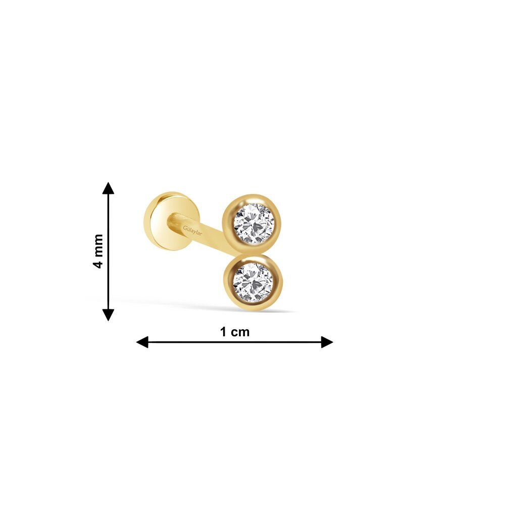 14 Ayar Sarı Altın Top Tragus Piercing
