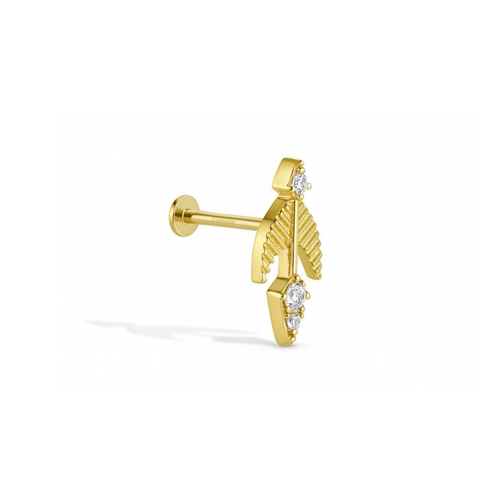 14 Ayar Sarı Altın Tragus Piercing