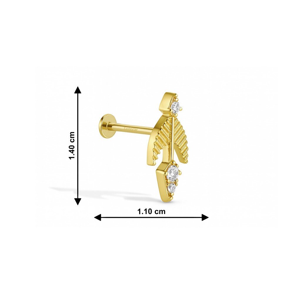 14 Ayar Sarı Altın Tragus Piercing