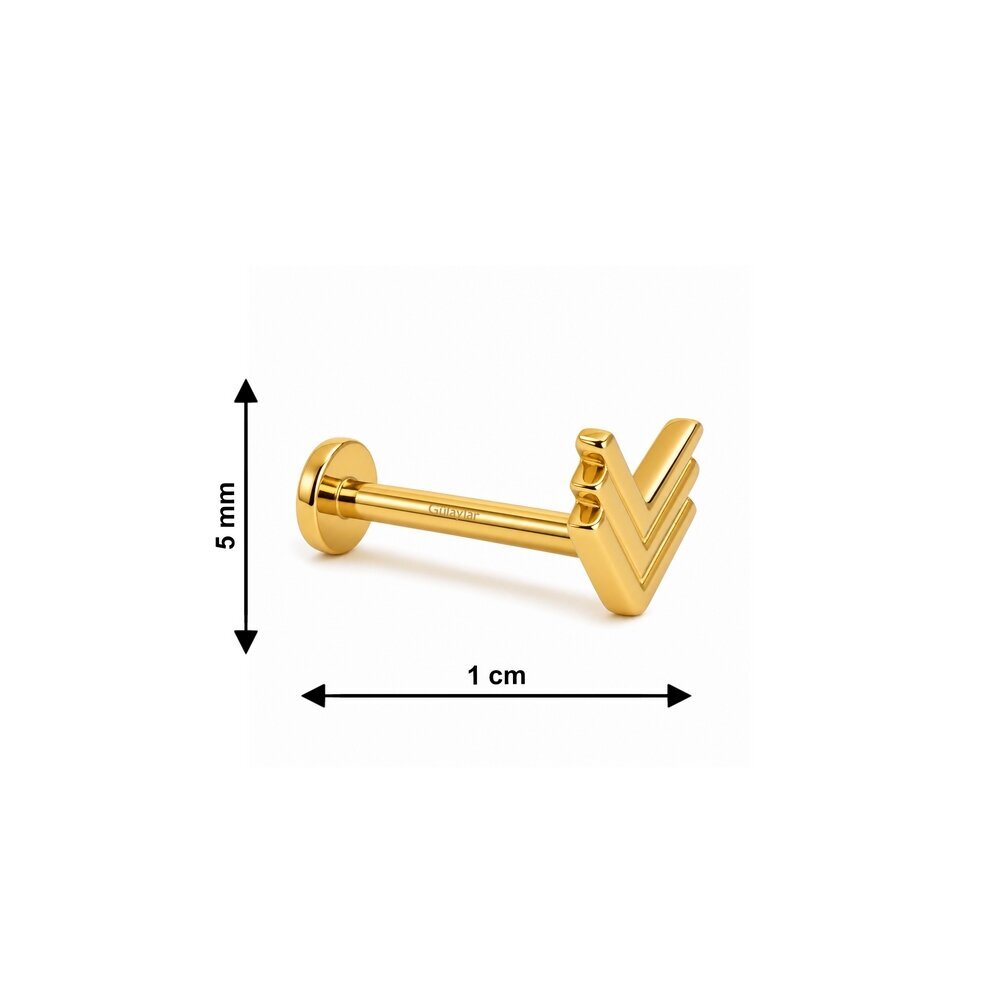 14 Ayar Sarı Altın Tragus Piercing