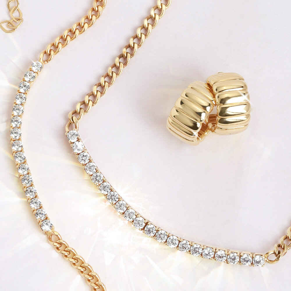 14 Ayar Sarı Altın Trend Choker Kolye