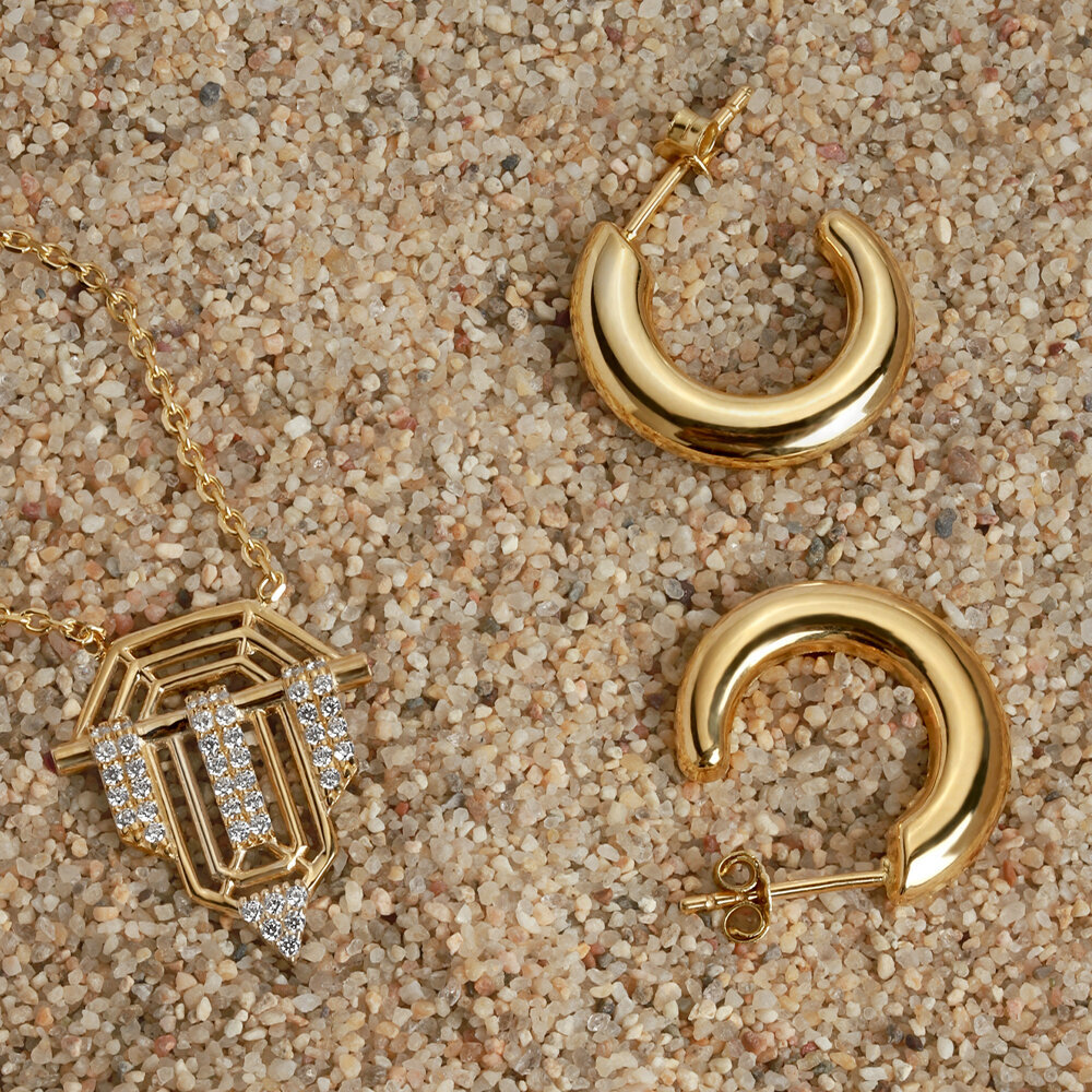 14 Ayar Sarı Altın Minimal Trend Kolye