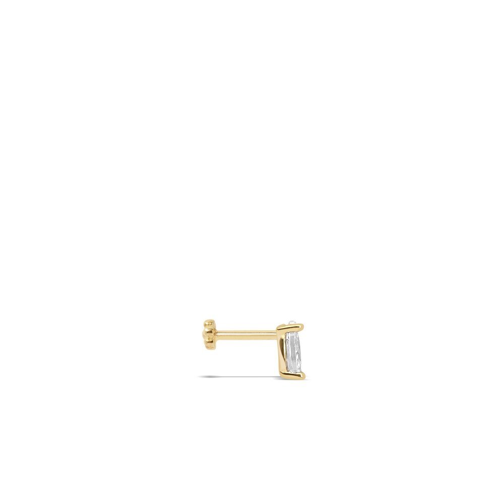 14 Ayar Sarı Altın Taşlı Tragus Piercing