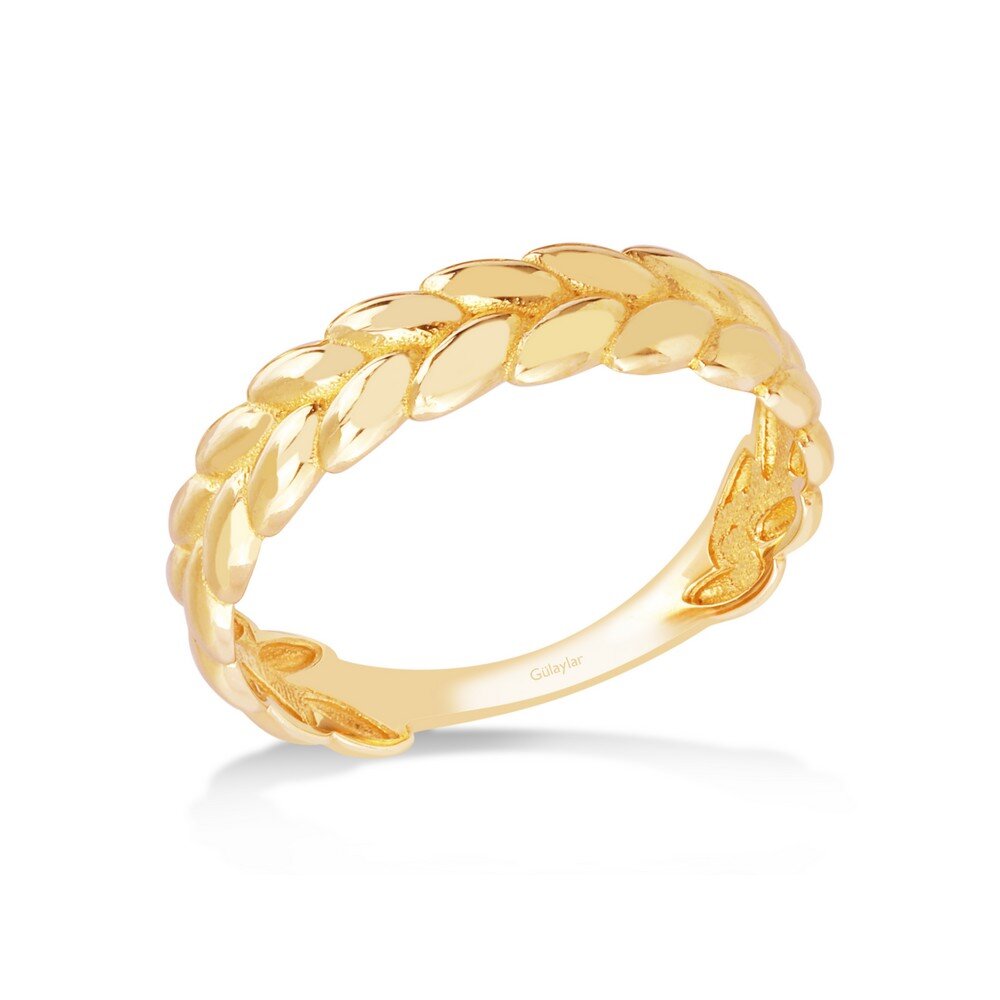 14 Ayar Sarı Altın Başak Yüzük