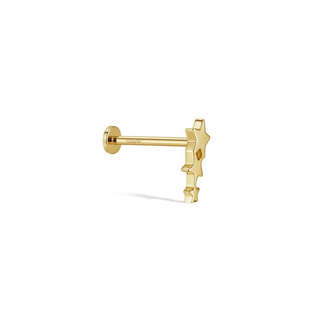 14 Ayar Sarı Altın Yıldız Tragus Piercing