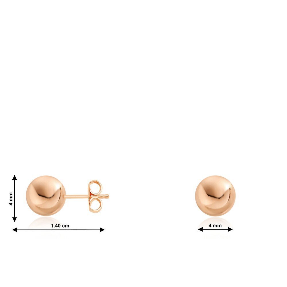 14 Ayar Rose Altın Top Küpe