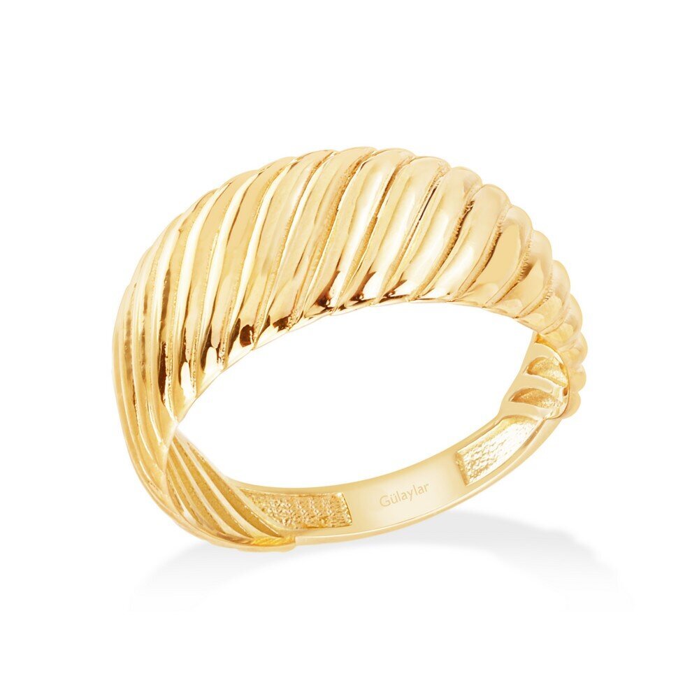 14 Ayar Sarı Altın Trend Burgu Yüzük