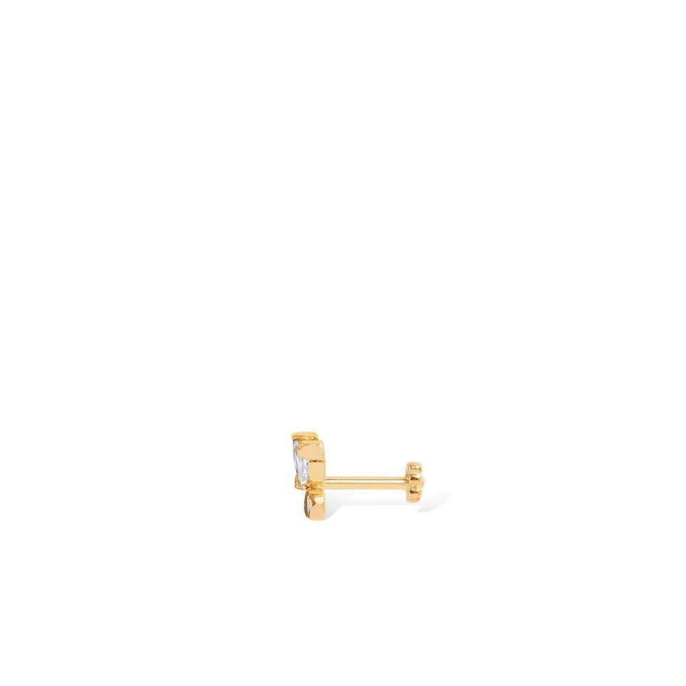 14 Ayar Sarı Altın Taşlı Tragus Piercing