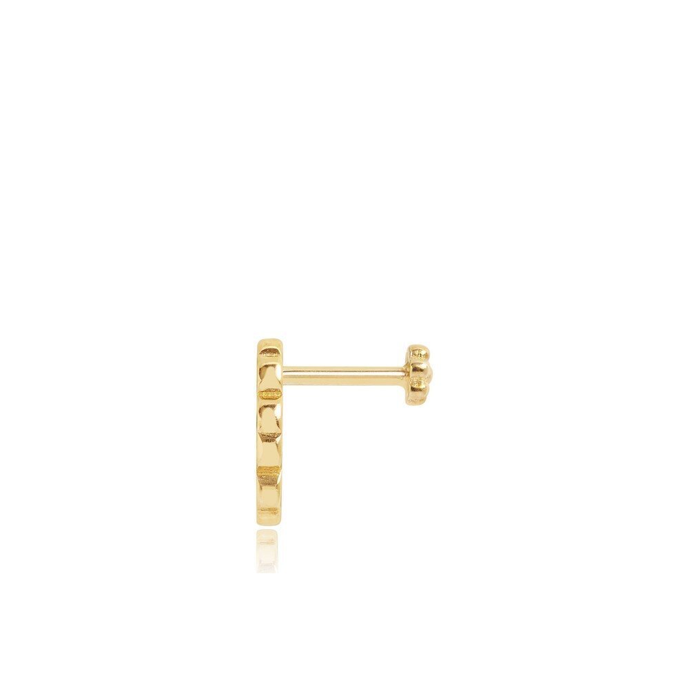 14 Ayar Sarı Altın Kalp Tragus Piercing