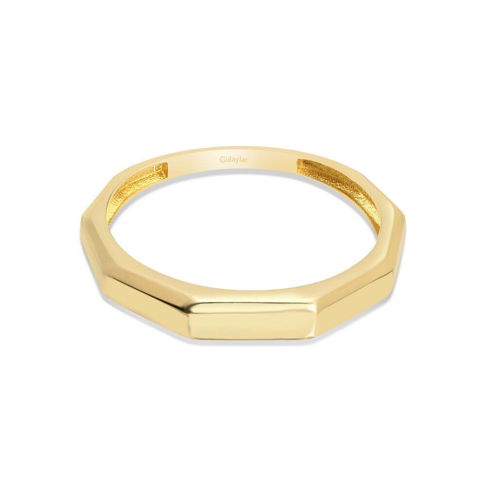 14 Ayar Sarı Altın Trend Minimal Yüzük