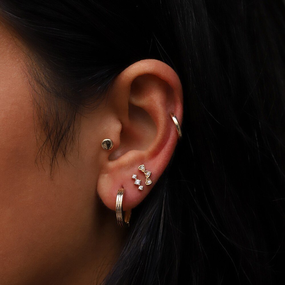 14 Ayar Sarı Altın Tragus Piercing
