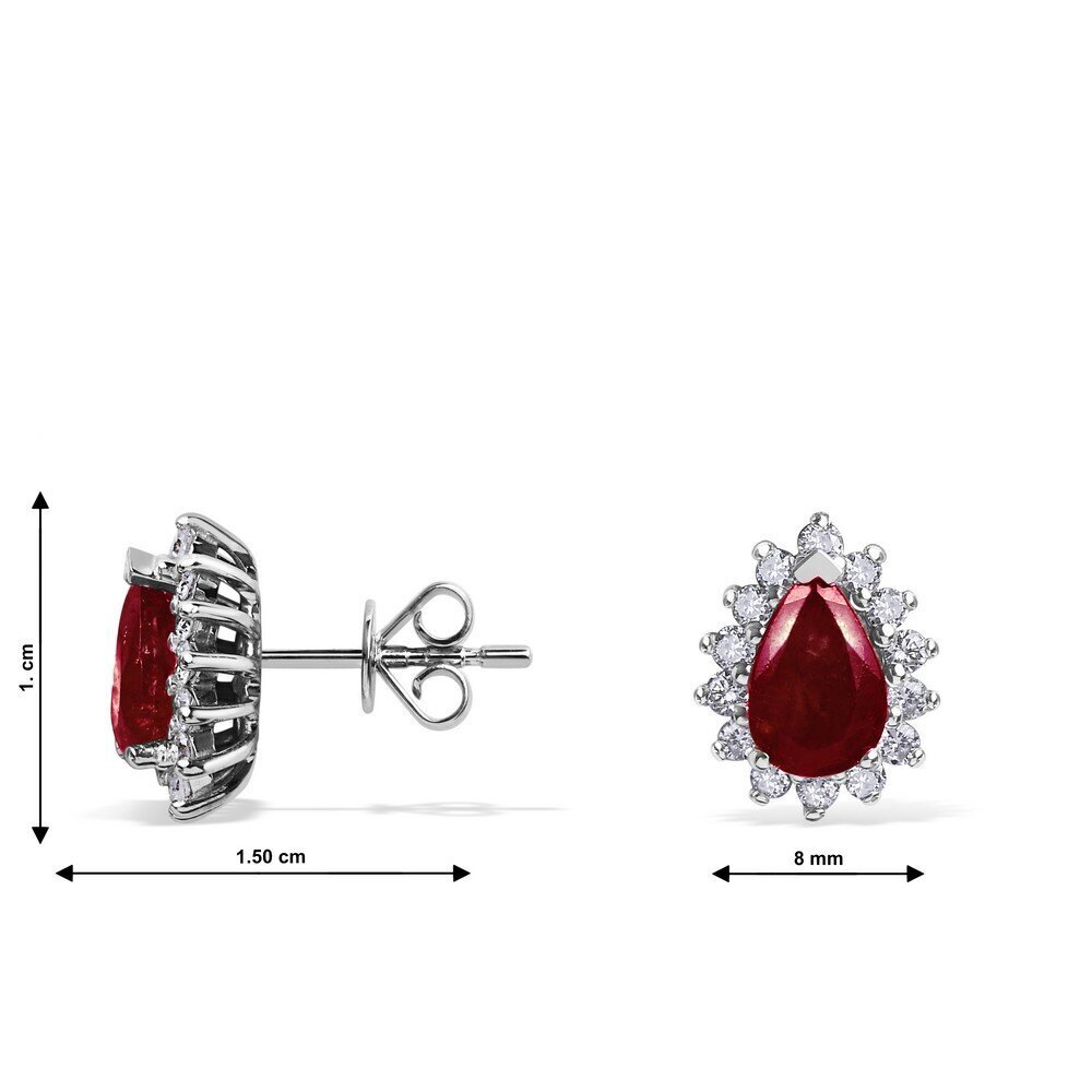 1,46 Karat Yakut Pırlanta Küpe