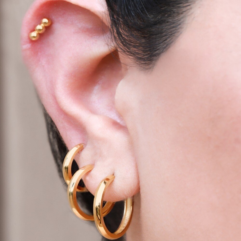 14 Ayar Sarı Altın Tragus Piercing