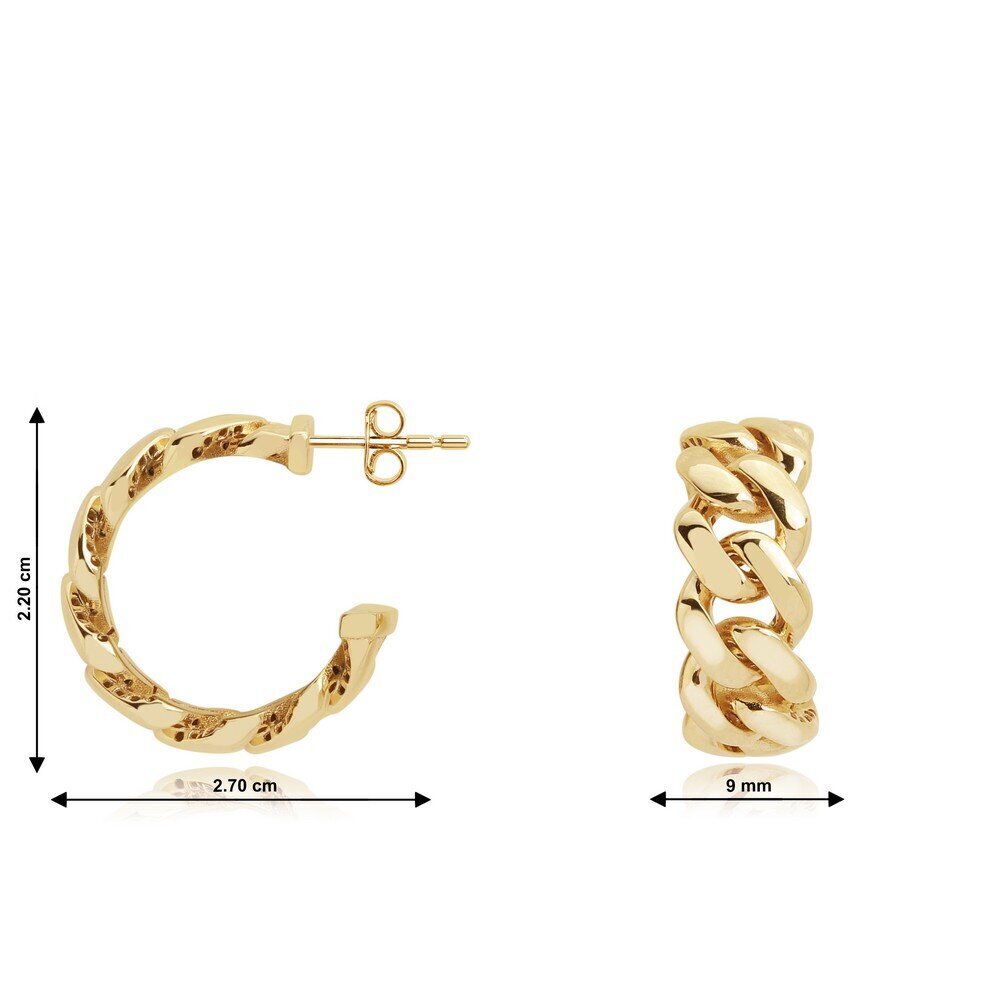 14 Ayar Sarı Altın Trend Gurmet Küpe