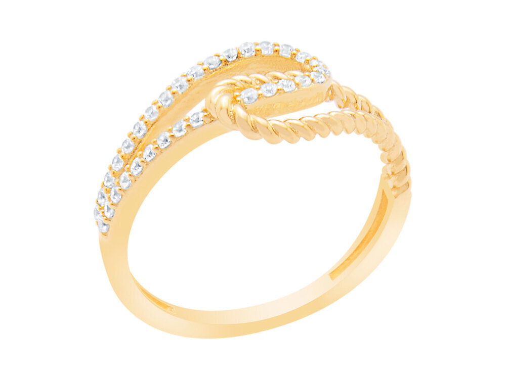 14 Ayar Sarı Altın Taşlı Burgu Yüzük