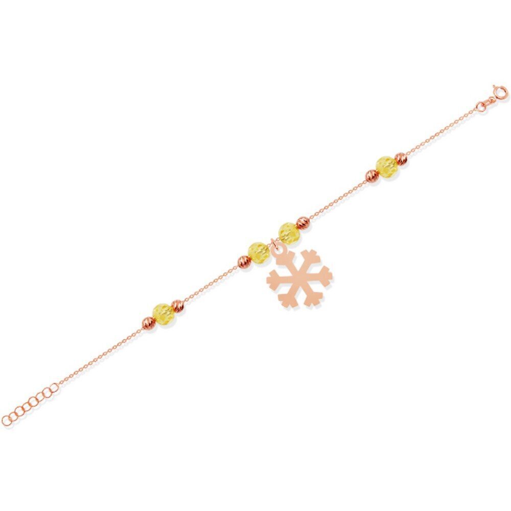 14 Ayar Rose Altın Sarı Taşlı Bileklik