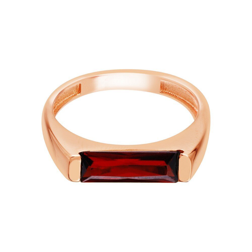 14 Ayar Rose Altın Trend Kırmızı Taşlı Yüzük