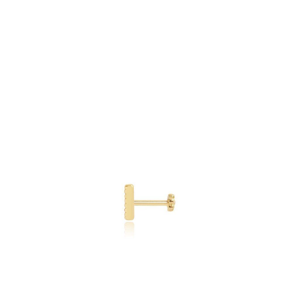 14 Ayar Sarı Altın Taşlı Tragus Piercing