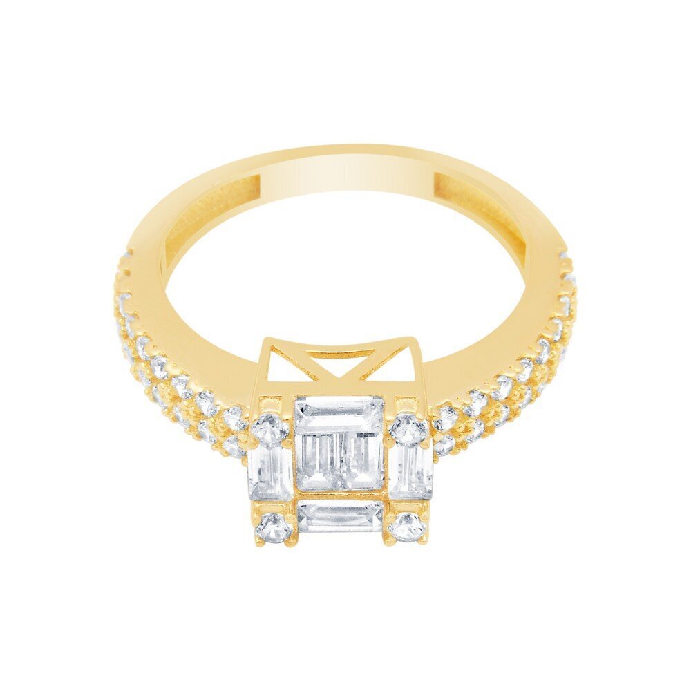 14 Ayar Sarı Altın Taşlı Yüzük