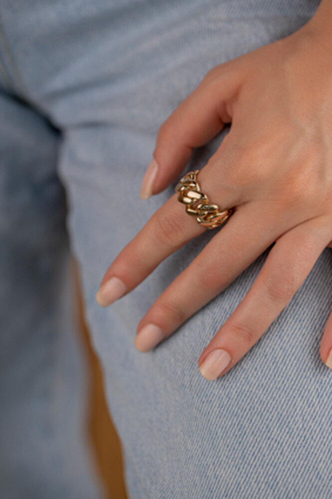 14 Ayar Sarı Altın Trend Gurmet Yüzük