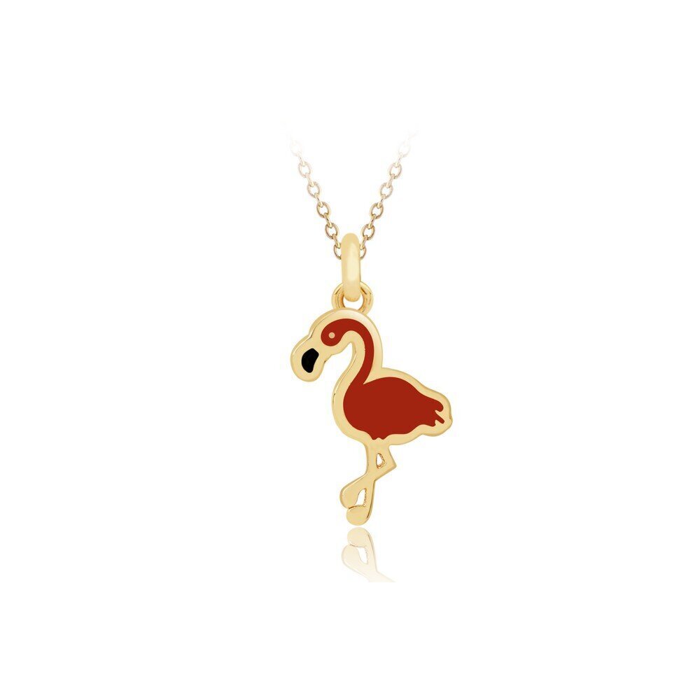 14 Ayar Sarı Altın Flamingo  Figürlü Kolye