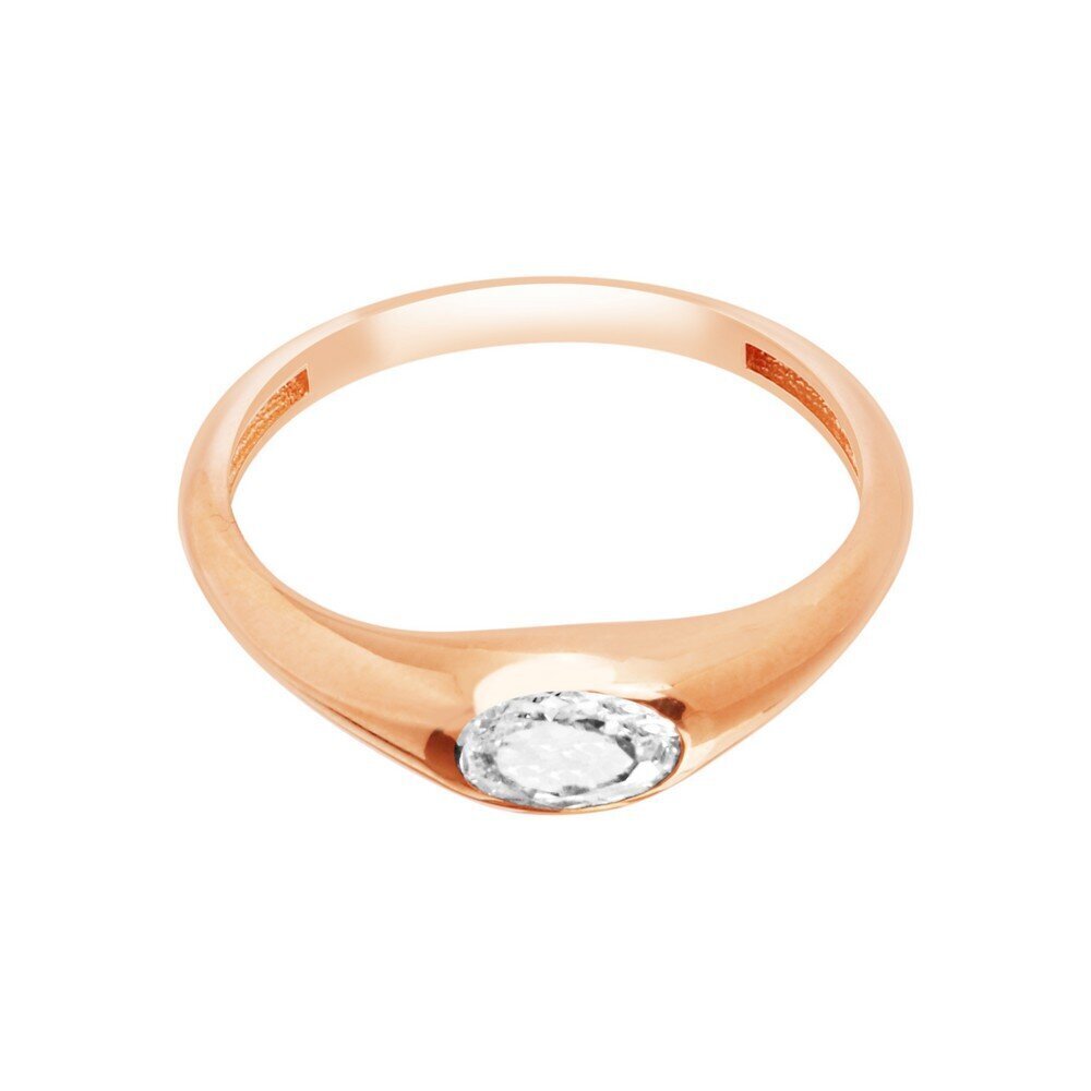 14 Ayar Rose Altın Taşlı Minimal Yüzük