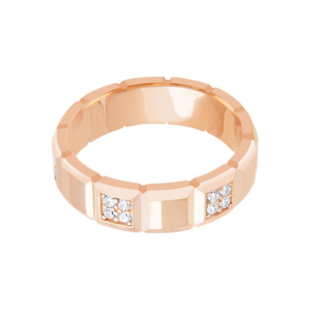 14 Ayar Rose Altın Modern Alyans