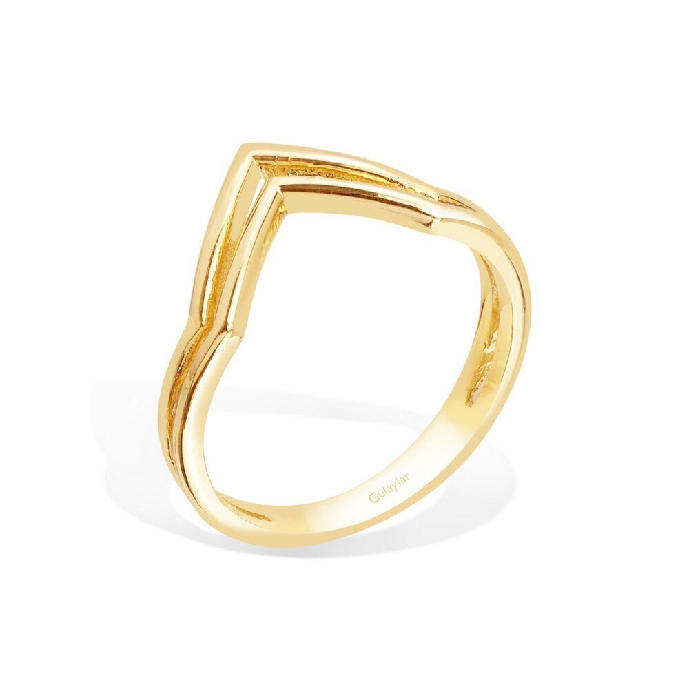14 Ayar Sarı Altın Trend Minimal Yüzük